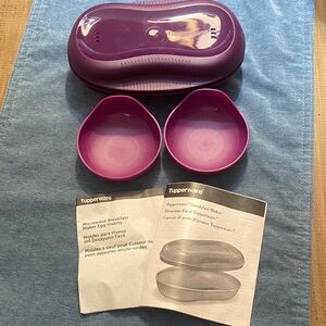 Tupperware Purple Microwave Egg Cooker Set New In Package